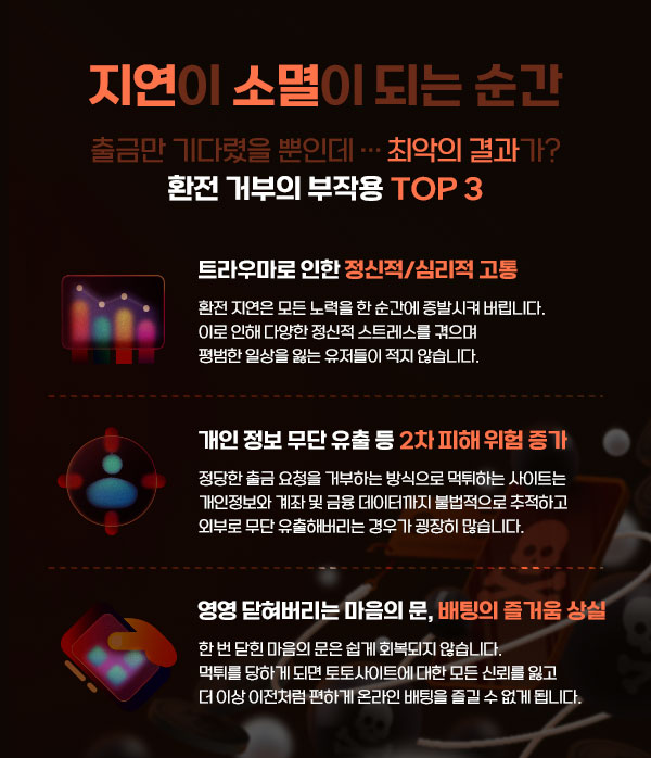 환전 지연 먹튀가 초래하는 금전적 정신적 2차 피해 부작용