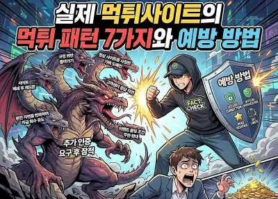 실제 먹튀사이트의 먹튀 패턴 7가지와 예방 방법