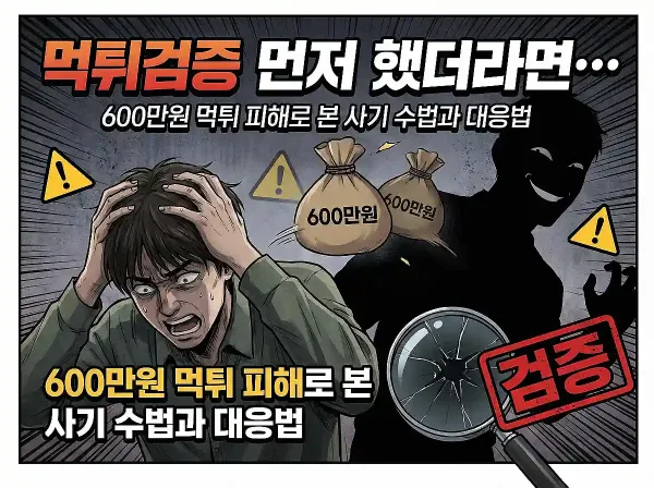 안전한 먹튀검증 먼저 했더라면… 600만원 먹튀 피해로 본 사기 수법과 대응법