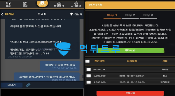 트러플(TRUFFLE) 먹튀 증거 내역 2