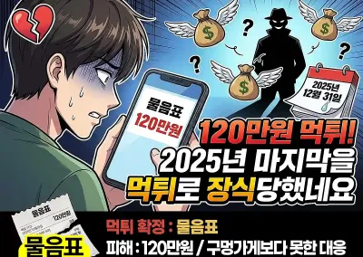 물음표 120만원 먹튀!