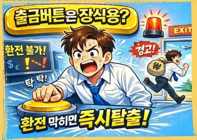 출금 버튼은 장식용? 환전 막히면 즉시 탈출