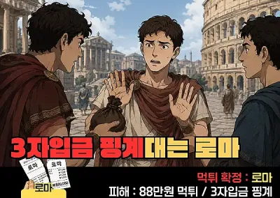 로마! 3자입금해서 돈 못준다는 핑계