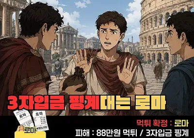 로마! 3자입금해서 돈 못준다는 핑계