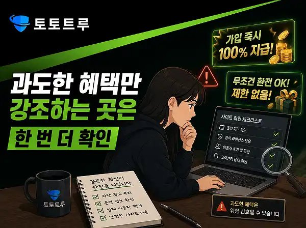 과도한 이벤트 혜택의 숨겨진 규정 확인