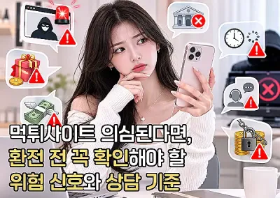 먹튀사이트 의심된다면? 환전 전 꼭 확인해야 할 위험 신호와 상담 기준