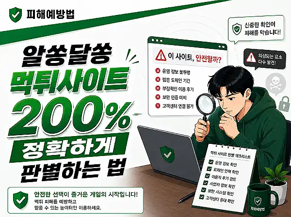 알쏭달쏭 먹튀사이트 200% 정확하게 판별하는 법