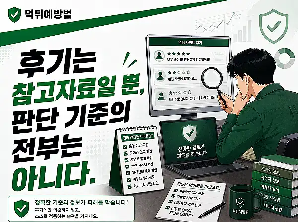 이용 후기 확인 시 주의사항
