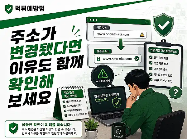 도메인 주소 변경 및 먹튀 전조증상 확인
