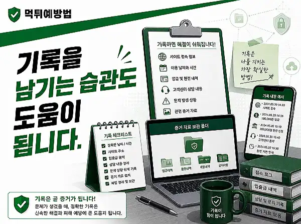 먹튀 피해 시 증거 자료 확보 방법