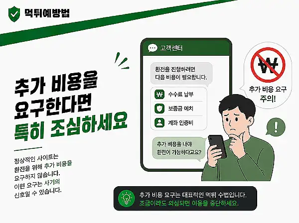 추가 비용 요구 주의사항 추가 비용 요구 주의사항