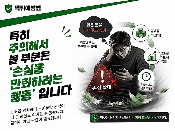 손실 만회 심리와 반복의 위험성 손실 만회 심리와 반복의 위험성