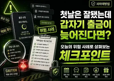 첫날은 잘됐는데 갑자기 출금이 늦어진다면? 오늘의 위험 사례로 살펴보는 먹튀 체크포인트