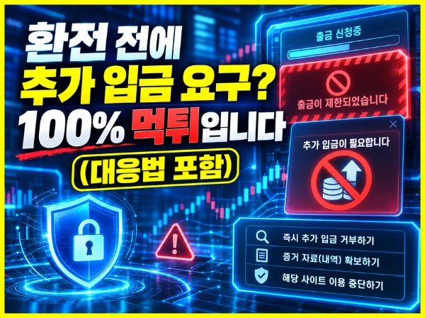 환전 지연 및 추가 입금 요구 안내 이미지 1
